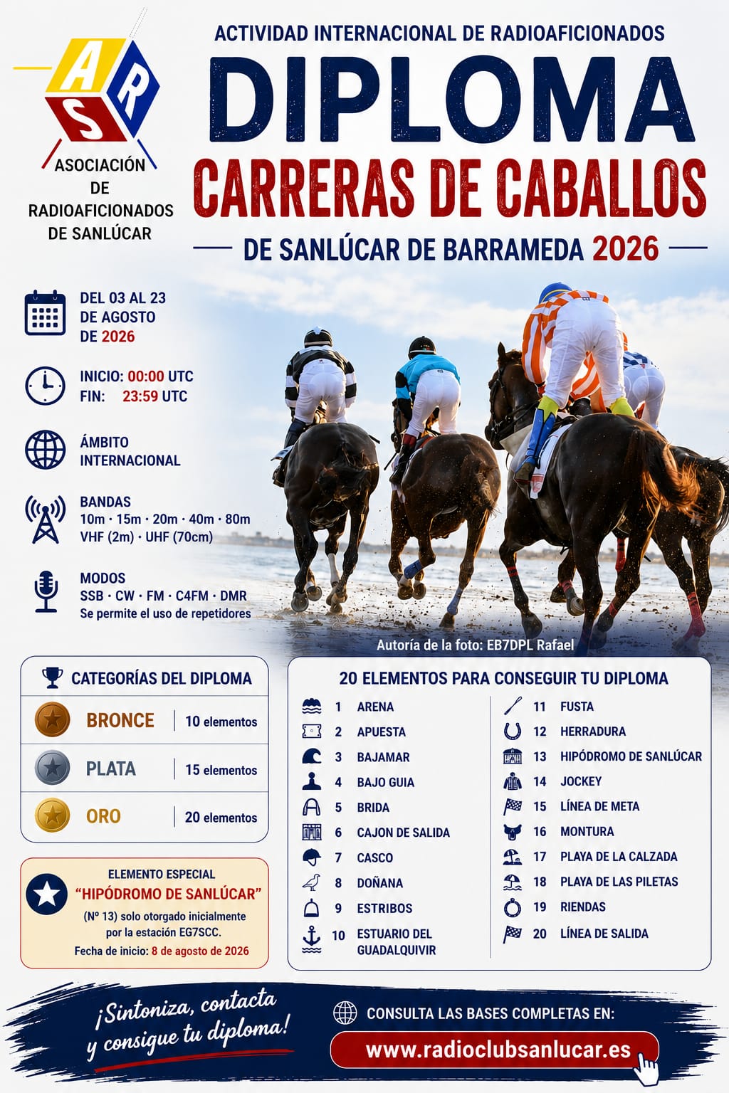 Cartel Diploma Carreras de Caballos de Sanlúcar 2026